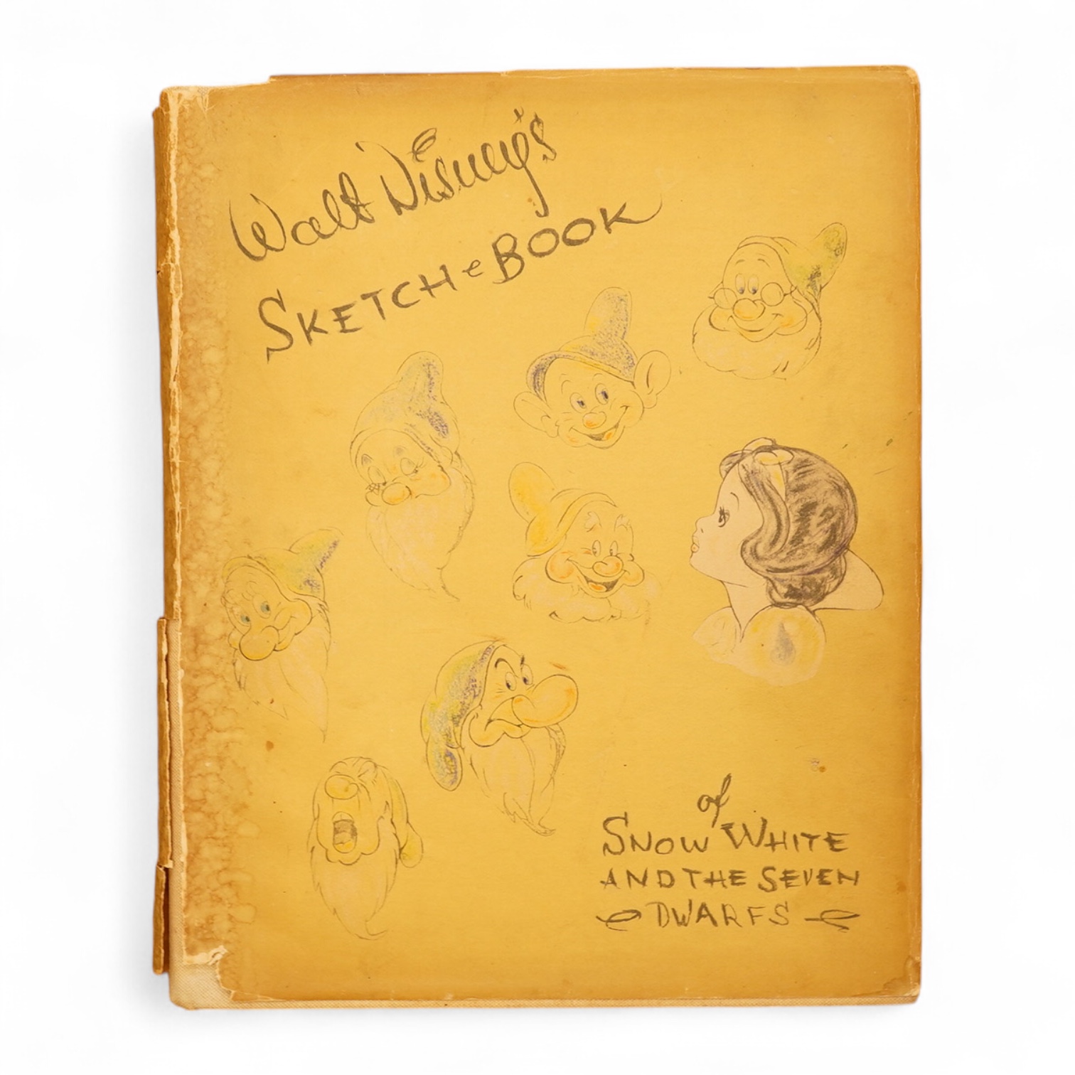 Disney, Walt - ‘’Sketch Book’’ [of Snow White and the Seven Dwarfs], with frontispiece and 11 tipped-in colour plates, 4to, cloth, with unclipped pictorial d/j, torn at the extremities, William Collins Sons & Co. Ltd., L